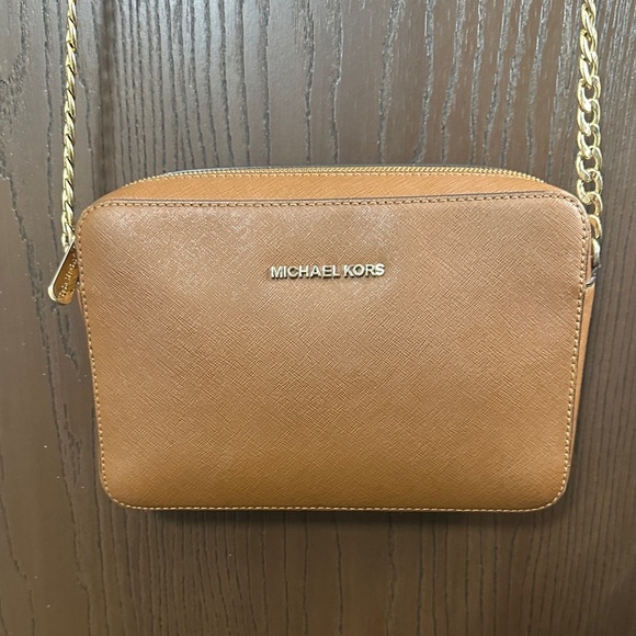 Michael Kors Brown Crossbody Bag with Gold Chain - Picture 1 of 1